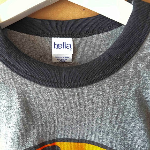 GEEK SQUAD Ringer Women's Tee Size L Made in USA + Huge GS jacket patch NEW - Picture 4 of 5